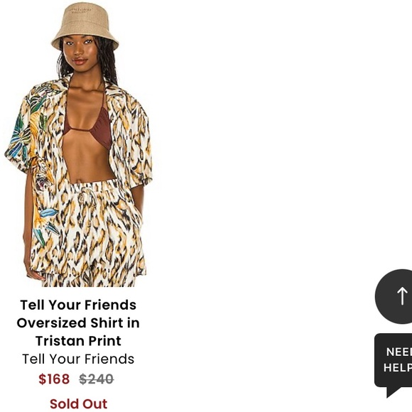 NEW Tell Your Friends SILK tiger jungle safari Hawaiian shirt blouse top Tristan - Picture 13 of 16